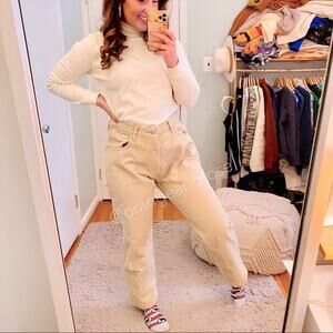 Vintage Levi’s Tan Khaki 505 High Rise Denim Jeans 36x29 Cute Basic Mom